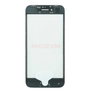 Стекло дисплея для iPhone 8/SE 2020/SE 2022 с рамкой и OCA пленкой (черный)