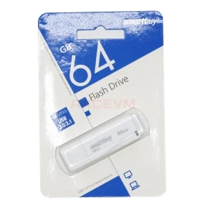 Флешка USB 3.0 64GB Smart Buy LM05 (белая)