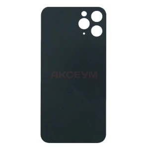 Задняя крышка для iPhone 11 Pro (стекло) черная - Премиум