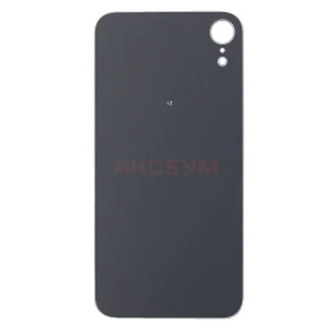 Задняя крышка для iPhone Xr (стекло/широкий вырез под камеру) Белая - Премиум