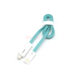 Кабель USB - 2в1 для iPhone + MicroUSB Pisen AL04 (изумрудный)