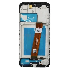 Дисплей с рамкой для Samsung Galaxy A01/M01/A015F/M015F (узкий коннектор, черный) - Оригинал