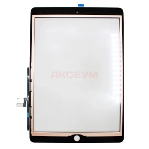 Тачскрин для iPad 10.2 2019/2020 (A2197/A2198/A2200/A2270/A2428/A2429/A2430) черный - Премиум
