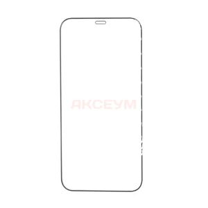 Защитное стекло iPhone 12/12 Pro (полное покрытие, закаленное, черное) премиум