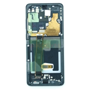 Дисплей с рамкой для Samsung Galaxy S20 Ultra/G988B (черный) - Оригинал