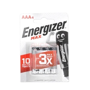 Батарейка Energizer MAX LR03 AAA Alkaline 1.5V (4 шт. в блистере)