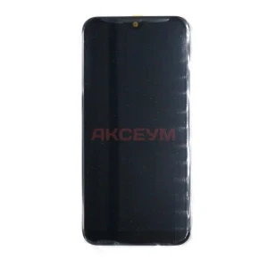Дисплей с рамкой для Samsung Galaxy A01/A015F (широкий коннектор, черный) - оригинал
