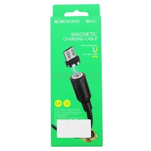 Кабель USB - MicroUSB Borofone BX41 (магнитный) черный