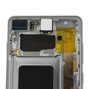 Дисплей с рамкой для Samsung Galaxy S10+/G975F с тачскрином (белый) - Оригинал