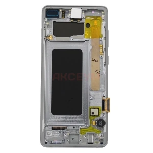 Дисплей с рамкой для Samsung Galaxy S10+/G975F с тачскрином (белый) - Оригинал