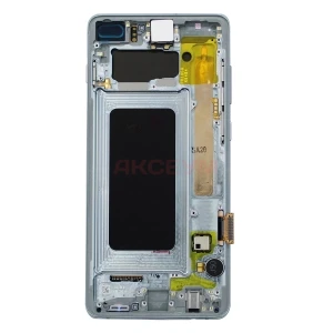 Дисплей с рамкой для Samsung Galaxy S10+/G975F с тачскрином (зеленый) - Оригинал