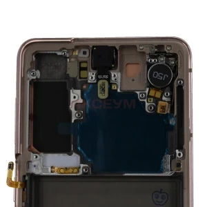 Дисплей с рамкой для Samsung Galaxy S21/G991B с тачскрином (фиолетовый) - Оригинал