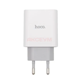 Сетевая зарядка USB/Type-C Hoco C80A (3А QC3.0 PD) белая