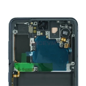 Дисплей с рамкой для Samsung Galaxy S21/G991B с тачскрином (серый) - Оригинал