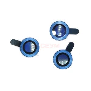 Защитное стекло линзы камеры для iPhone 12 Pro (комплект 3 шт) синее