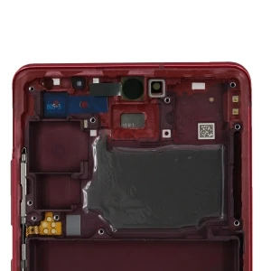 Дисплей с рамкой для Samsung Galaxy S20 FE/G780F с тачскрином (красный) - Оригинал