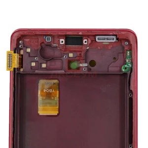 Дисплей с рамкой для Samsung Galaxy S20 FE/G780F с тачскрином (красный) - Оригинал