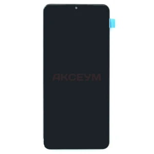 Дисплей с рамкой для Samsung Galaxy A12 Nacho/A127F (черный) - Оригинал