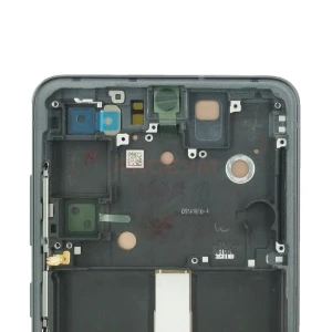 Дисплей с рамкой для Samsung Galaxy S21 FE/G990B с тачскрином (серый) - Оригинал