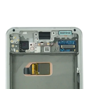 Дисплей с рамкой для Samsung Galaxy S21/G991B с тачскрином (белый) - Оригинал