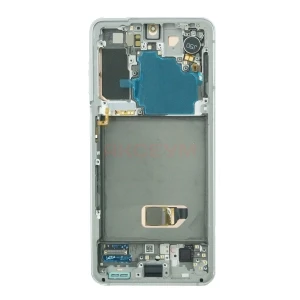 Дисплей с рамкой для Samsung Galaxy S21/G991B с тачскрином (белый) - Оригинал