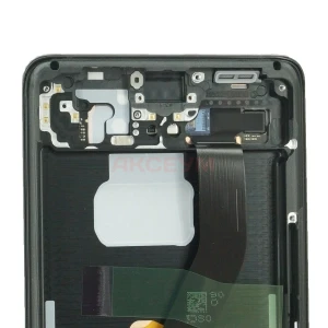 Дисплей с рамкой для Samsung Galaxy S21 Ultra/G998B с тачскрином (черный) - Оригинал