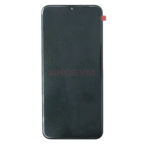 Дисплей с рамкой для Samsung Galaxy A03 Core/A032F с тачскрином (черный) - Оригинал