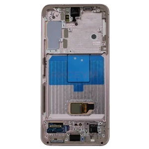 Дисплей с рамкой для Samsung Galaxy S22/S901B с тачскрином (розовый) - Оригинал