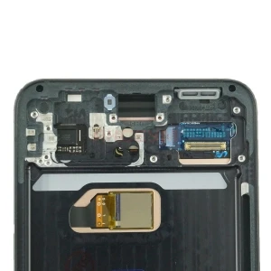 Дисплей с рамкой для Samsung Galaxy S22/S901B с тачскрином (черный) - Оригинал