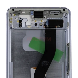 Дисплей с рамкой для Samsung Galaxy S21 Ultra/G998B с тачскрином (серебро) - Оригинал