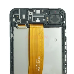 Дисплей с рамкой для Samsung Galaxy M12/M127F с тачскрином (черный) - Оригинал