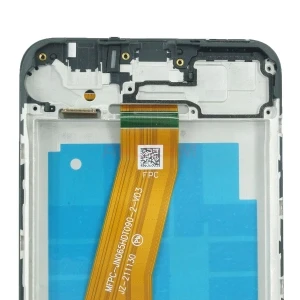 Дисплей с рамкой для Samsung Galaxy A03/A035F с тачскрином (черный) - Оригинал