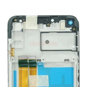 Дисплей с рамкой для Samsung Galaxy M11/M115F с тачскрином (черный) - Оригинал