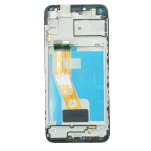 Дисплей с рамкой для Samsung Galaxy M11/M115F с тачскрином (черный) - Оригинал