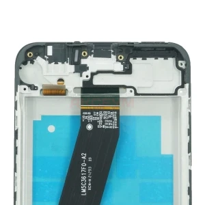 Дисплей с рамкой для Samsung Galaxy A03s/A037F (GH81-21233A) с тачскрином (черный) длина 163 мм - Оригинал
