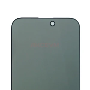Защитное стекло для iPhone 14 Pro Max (антишпион, закалённое, полное покрытие) черное