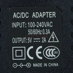 Блок питания универсальный 5V 2A (5.5х2.5) черный