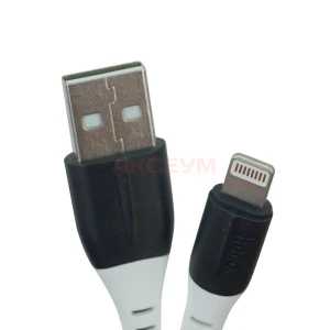 Кабель USB - Lightning Hoco X82 (2.4А/силикон/термостойкий) черный