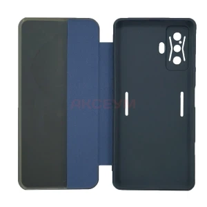 Чехол книжка для Xiaomi Poco F4 GT BC003 (черно-синий)