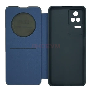 Чехол книжка для Xiaomi Poco F4 BC003 (синий)