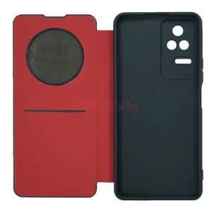 Чехол книжка для Xiaomi Poco F4 BC003 (красный)