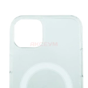 Чехол накладка для iPhone 14 Plus MagSafe SM006 (прозрачный)