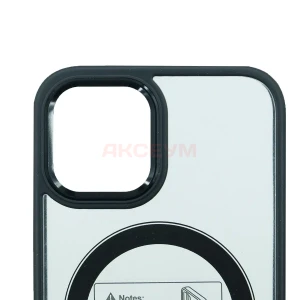Чехол накладка для iPhone 12/12 Pro MagSafe SM004 (черный)