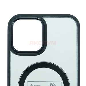 Чехол накладка для iPhone 12 Pro Max MagSafe SM004 (черный)