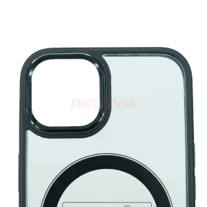 Чехол накладка для iPhone 13 MagSafe SM004 (черный)
