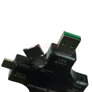 Тестер многофункциональный 12 в 1 (USB/Type-C/Micro)