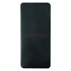 Дисплей с рамкой для Xiaomi Poco M4 Pro 5G с тачскрином (черный) - Оригинал