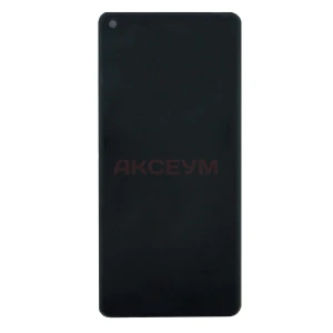 Дисплей с рамкой для Xiaomi Redmi Note 9 с тачскрином (черный) - Оригинал