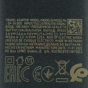 Сетевая зарядка Type-C для Samsung (EP-TA800 25W PD) - Черная