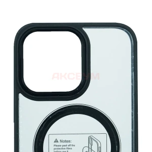 Чехол накладка для iPhone 14 Plus MagSafe SM004 (черный)
